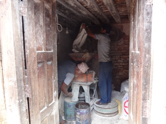 Grinding Flour in Bhaktapur