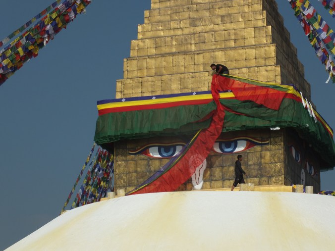 Buddha eyes, boudhaneth Stupa